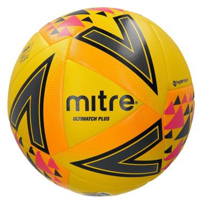 Mitre voetbal Ultimatch Plus polyurethaan geel/oranje/roze