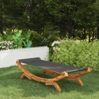 Loungebed 100x188,5x44 cm massief gebogen hout antracietkleurig - thumbnail