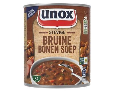 Unox stevige bruine bonensoep blik (6x 0,8 liter)
