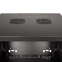 LogiLink W09F64B 19inch-wandkast (b x h x d) 540 x 460 x 450 mm 9 HE Zwart-grijs (RAL 7021) - thumbnail