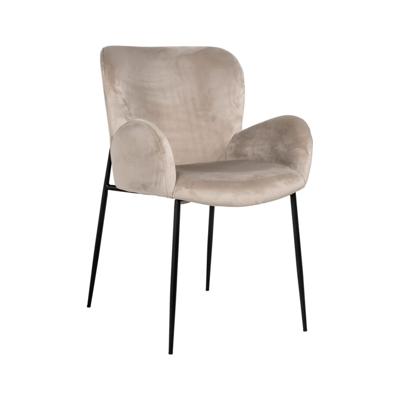 Richmond Eetkamerstoel 'Amber' Velvet, kleur Khaki Richmond Eetkamerstoel 'Amber' Velvet, kleur Khaki