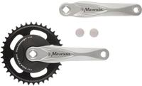 Buzaglo Miranda alfa 1 crankstel 38t 3/32“ + disc 9.2cm, zwart/zilve - thumbnail