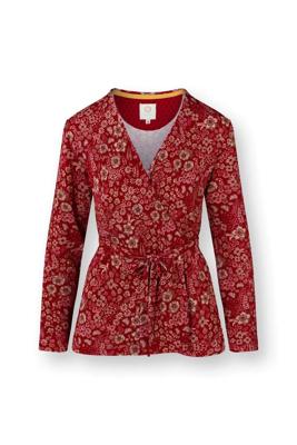 Pip Studio Teagan Vest Lange Mouw Daisy Dreams Rood XS Pip Studio Teagan Vest Lange Mouw Daisy Dreams Rood XS