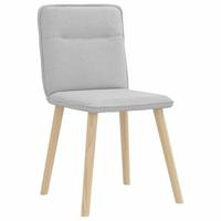 Eetkamerstoelen 2 st stof wolk grijs - thumbnail