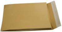 Gallery enveloppen met balg ft 229 x 324 x 35 mm, stripsluiting, bruine kraft, doos van 250 stuks - thumbnail