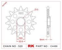 RK Sprocket 520 13z racing offroad - thumbnail