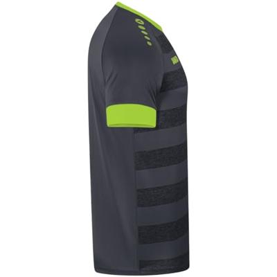 JAKO 4214 Shirt Celtic Melange Km - Antraciet/Lemon - S