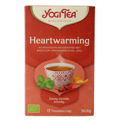 Yogi Tea Heartwarming bio 17 Zakjes Yogi Tea Heartwarming bio 17 Zakjes