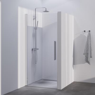 BRAUER Season nisdeur model A met draaideur helder glas 90x200 omkeerbaar incl. glascoating Season-Chroom BRAUER Season nisdeur model A met draaideur helder glas 90x200 omkeerbaar incl. glascoating Season-Chroom