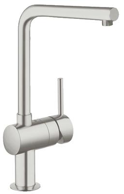 GROHE Minta Keukenkraan - hoog - l uitloop - supersteel geborsteld 31375DC0