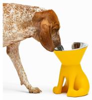 Voerbak voor honden United Pets Elisabeth Yellow Roestvrij staal Polyethyleen 1 L - thumbnail