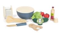 Small Foot - houten speelgoed eten salade speelset, 11dlg. - thumbnail