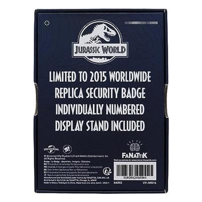 Jurassic World Limited Edition Replica Security Officer Badge