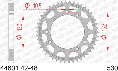 AFAM Chain wheel 530 46z steel silver