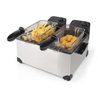 Frituurpan | Capaciteit: 2x3 l | 3600 W | 90 °C | 190 °C - thumbnail