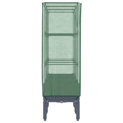 Plantenbak verhoogd met kashoes 120x40x140 cm rattanlook