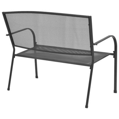 VidaXL Tuinbank 108 cm staal en mesh antraciet
