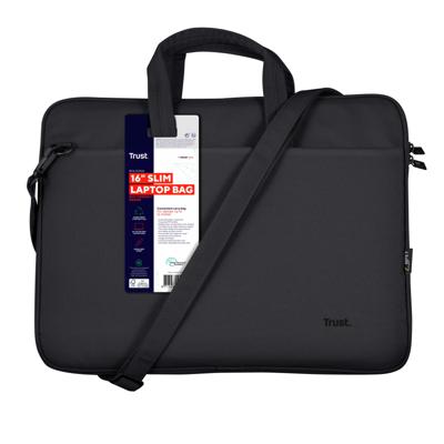 Trust Bologna Slim Laptop Bag 16 inch ECO Laptop tas Zwart Trust Bologna Slim Laptop Bag 16 inch ECO Laptop tas Zwart