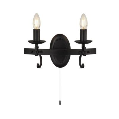 Searchlight Klassiek wandlampjeCartwheel - 8902-2BK