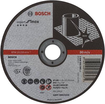 Bosch Accessories 2608603405 2608603405 Doorslijpschijf recht 150 mm 1 stuk(s) Staal Bosch Accessories 2608603405 2608603405 Doorslijpschijf recht 150 mm 1 stuk(s) Staal