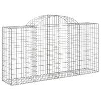 VidaXL Schanskorf gewelfd 200x50x100/120 cm gegalvaniseerd ijzer - thumbnail