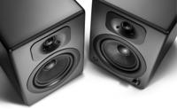 wavemaster TWO NEO stone gray – luidsprekersysteem (60 Watt) met Bluetooth streaming, digitale poorten en IR-afstandsbediening actieve boxen gebruik voor TV/tablet/smartphone, donkergrijs (66364) - thumbnail