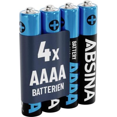 Absina AAAA batterij (mini) AAAA (mini) Alkaline 1.5 V 500 4 stuk(s)