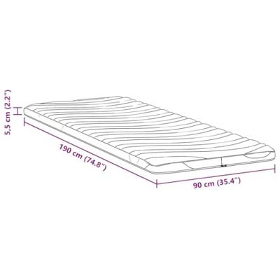 Matraspads Wit 90 x 190 cm Niet-plakkende polyester Matraspads Wit 90 x 190 cm Niet-plakkende polyester