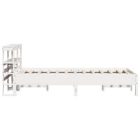 Bedframe zonder matras massief grenenhout wit 75x190 cm - thumbnail