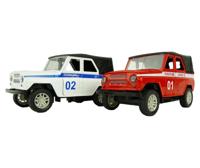 Jeep rood of wit frictie 1:32 z. licht - thumbnail