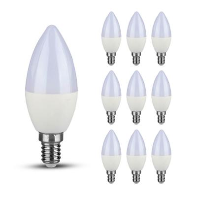 Set van 10 E14 LED Lampen - 3,7 Watt - 320 Lumen - Warm wit 3000K - Vervangt 25 Watt