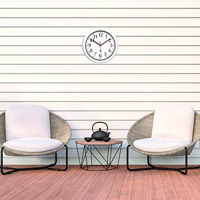 TFA Dostmann 60.3542.02 Wandklok Zendergestuurd 30 cm Wit Geschikt voor vochtige ruimtes, Spatwaterdicht