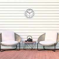 TFA Dostmann 60.3542.02 Wandklok Zendergestuurd 30 cm Wit Geschikt voor vochtige ruimtes, Spatwaterdicht - thumbnail