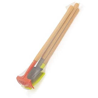 Ecoiffier tuingereedschap metaal met houten steel, 3dlg.