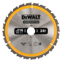 DeWALT Cirkelzaagblad voor Hout | Construction | Ø 216mm Asgat 30mm 24T - DT1952-QZ - thumbnail
