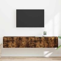 TV Wandkast 2 pcs Gerookt eiken 60 x 31 x 29.5 cm Bewerkt hout - thumbnail