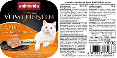 ANIMONDA Vom Feinsten Adult Chicken, beef and carrots - nat kattenvoer - 100g