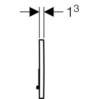 Geberit Sigma 01 bedieningspaneell chroom/mat-chroom voor Sigma reservoirs 8cm (UP720) en 12cm (UP320) - thumbnail