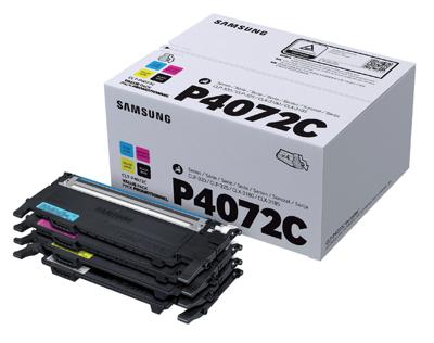 Samsung CLT-P4072C zwarte/cyaan/magenta/gele tonercartridges, 4-pack Samsung CLT-P4072C zwarte/cyaan/magenta/gele tonercartridges, 4-pack
