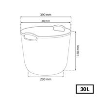 Curver opbergmand knit rond l 30 l crèmewit - thumbnail