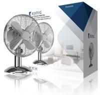 HQ KN-MTF12 Tafelventilator 30cm 35W Chroom Zilver - thumbnail