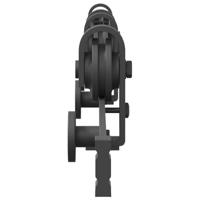 Doos met onderdelen voor schuifdeur 200 cm staal zwart - thumbnail