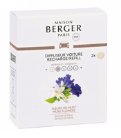 Maison Berger Paris navulling autoparfum musk flowers 2 stuks - thumbnail
