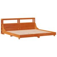 Bedframe zonder matras massief grenenhout wasbruin 180x200 cm - thumbnail