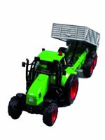 Kids Globe globe tractor met aanhanger licht & geluid 1:32 - thumbnail