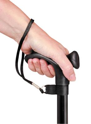 Polsbandje voor wandelstok zwart