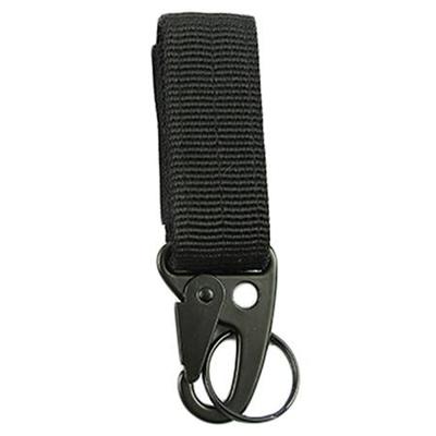 10ST Outdoor Camping Carabiner rugzak haken Olecranon MOLLE haak Survival Gear EDC nylon sleutelhanger gesp (zwart)