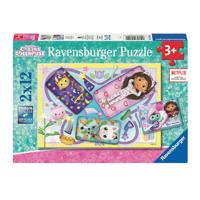 Ravensburger - gabby's poppenhuis legpuzzel 2x12 stuks - thumbnail