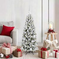 VidaXL Kunstkerstboom wit 120 cm pvc en plastic en staal en pe - thumbnail
