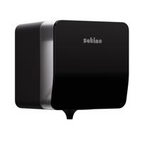 Poetspapierdispenser Satino CF1 Hyginity Plus medium zwart 333417 - thumbnail